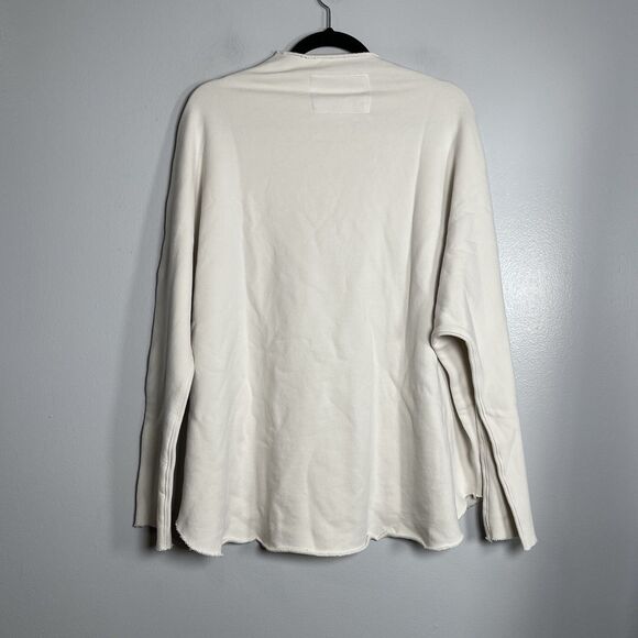 FRANK & EILEEN EFFIE Long-Sleeve Funnel Neck Capelet Large Cream NEW Casual - Picture 5 of 12